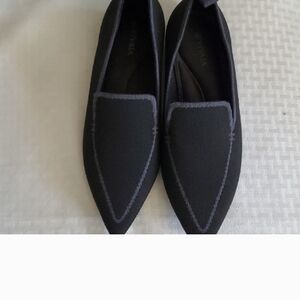 Vivaia Black And Grey Pointed Loafers Shoe Size 8